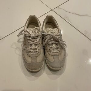 KITH Adidas Cream and Gray Sneakers